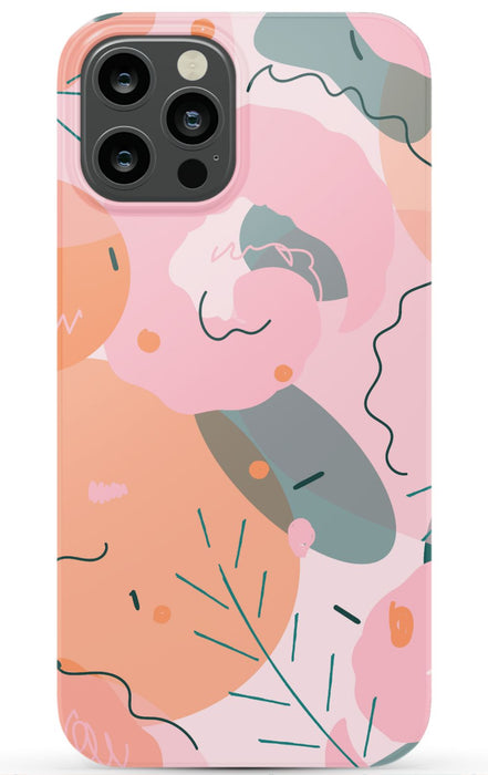 Peach Abstract iPhone Case