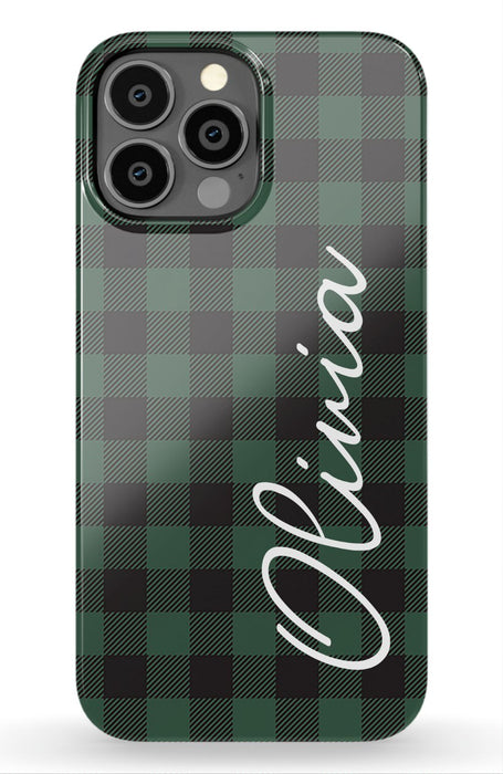 Green Buffalo Plaid iPhone Case