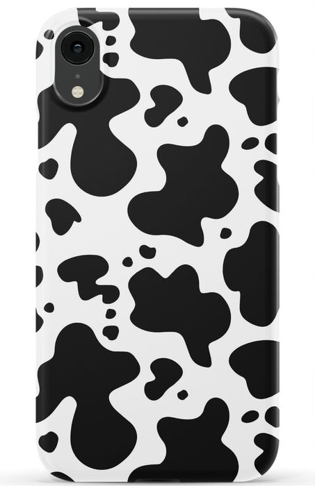 Black Cow Print iPhone Case