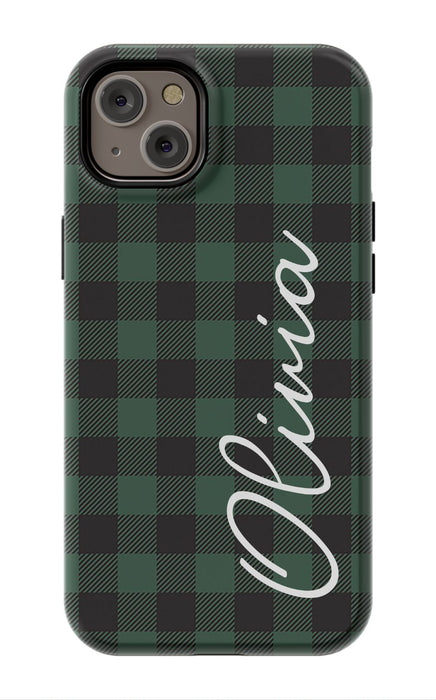 Green Buffalo Plaid iPhone Case