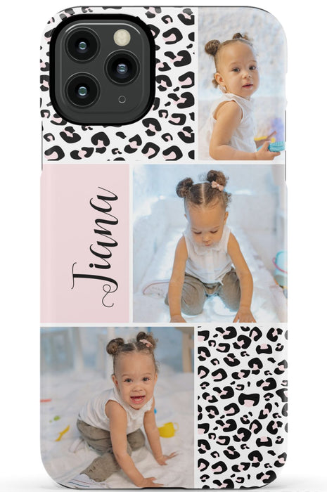 Leopard Photo Collage iPhone Case
