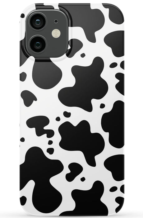 Black Cow Print iPhone Case