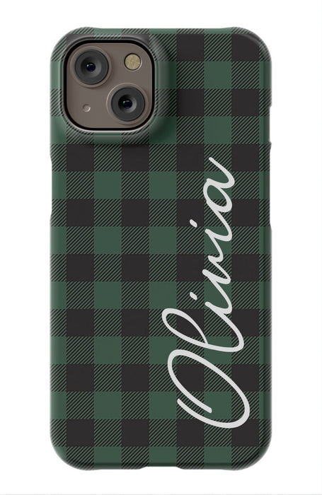 Green Buffalo Plaid iPhone Case