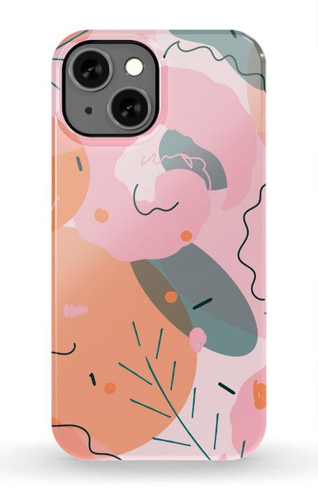 Peach Abstract iPhone Case