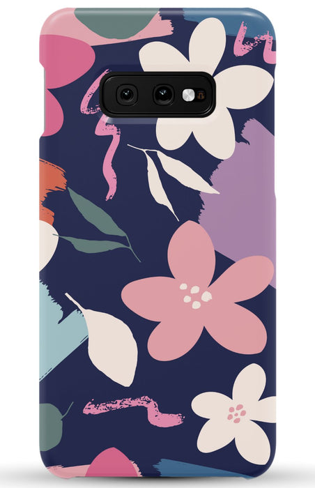 Navy Floral Samsung Phone Case