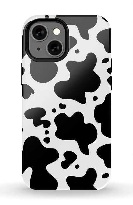 Black Cow Print iPhone Case