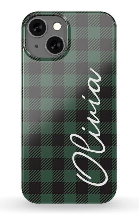 Green Buffalo Plaid iPhone Case