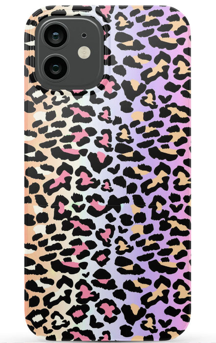 Rainbow Ombre Leopard iPhone Case