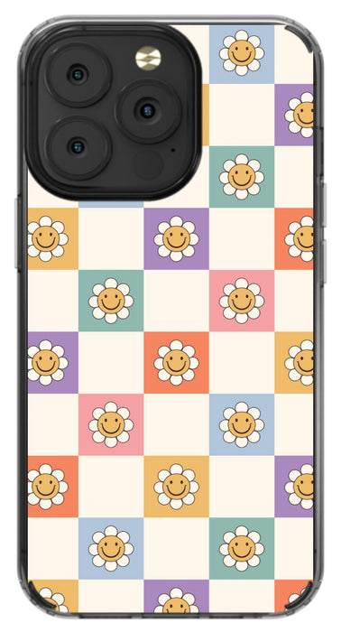 Retro Smiley Checkerboard Phone Case