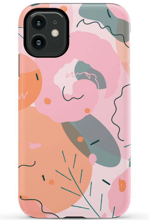 Peach Abstract iPhone Case