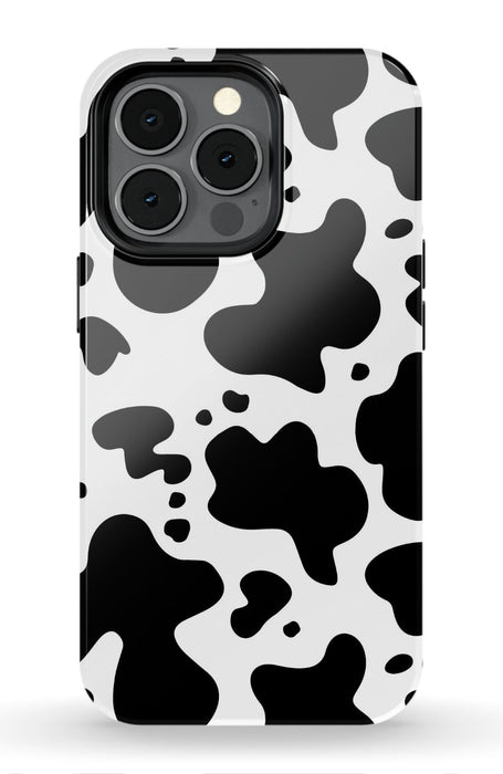Black Cow Print iPhone Case