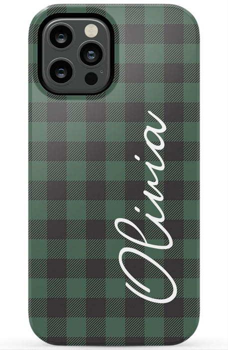 Green Buffalo Plaid iPhone Case
