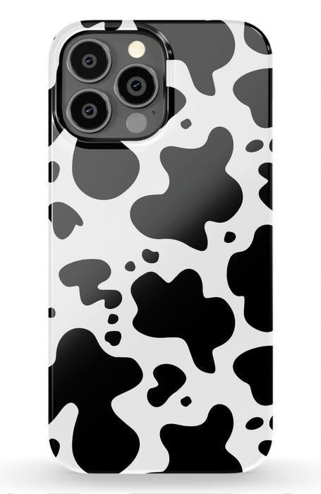 Black Cow Print iPhone Case