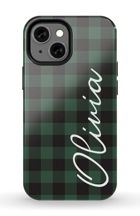 Green Buffalo Plaid iPhone Case