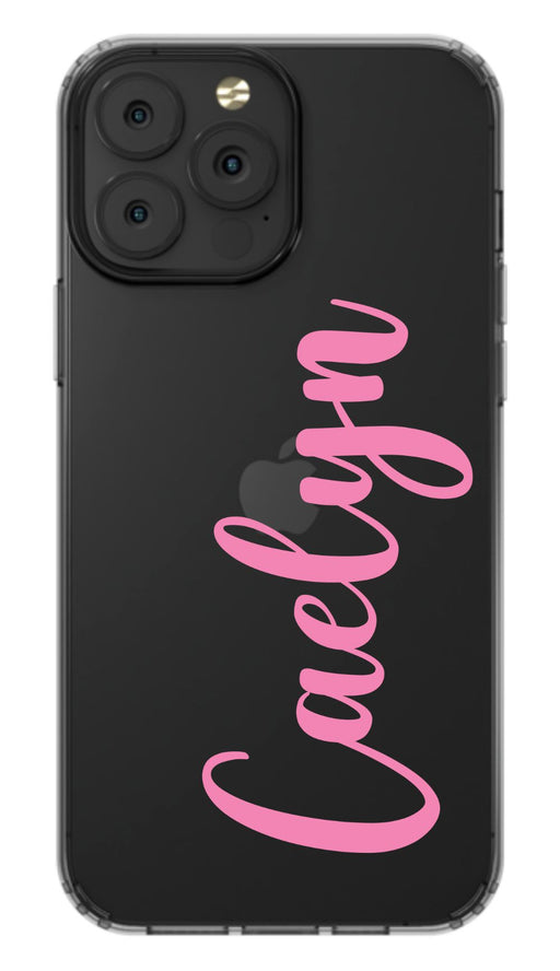 Name Phone Case Clear - Choose Your Font and Color