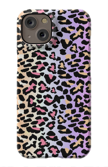 Rainbow Ombre Leopard iPhone Case