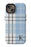 Blue Plaid Initial iPhone Case