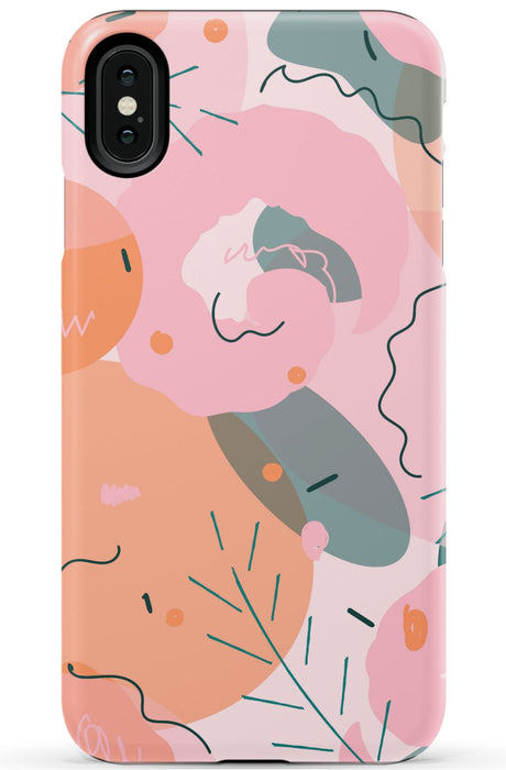 Peach Abstract iPhone Case