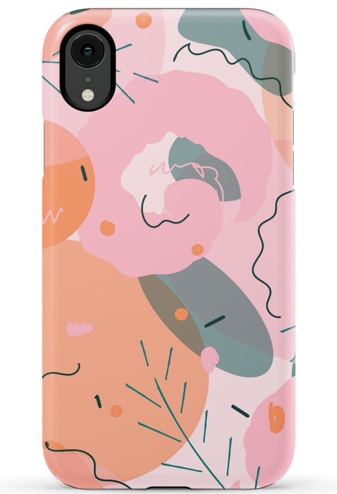 Peach Abstract iPhone Case