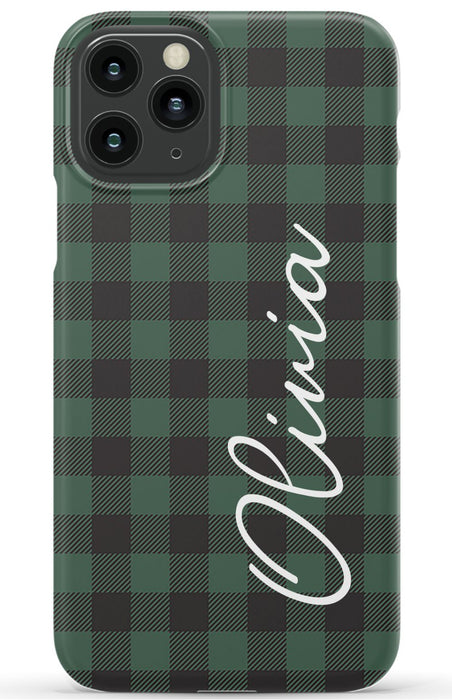 Green Buffalo Plaid iPhone Case