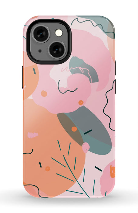 Peach Abstract iPhone Case
