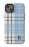 Blue Plaid Initial iPhone Case