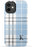 Blue Plaid Initial iPhone Case