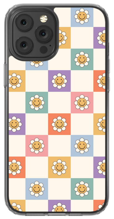 Retro Smiley Checkerboard Phone Case