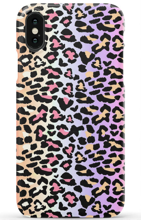 Rainbow Ombre Leopard iPhone Case