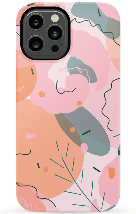 Peach Abstract iPhone Case