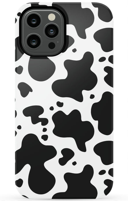 Black Cow Print iPhone Case