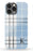 Blue Plaid Initial iPhone Case