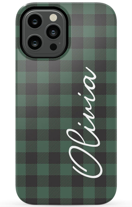 Green Buffalo Plaid iPhone Case