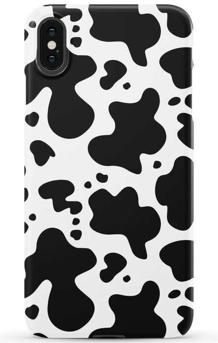 Black Cow Print iPhone Case