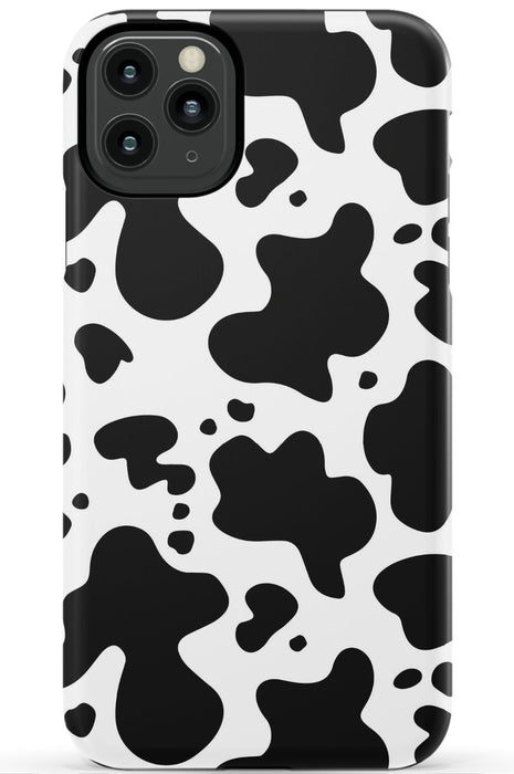 Black Cow Print iPhone Case