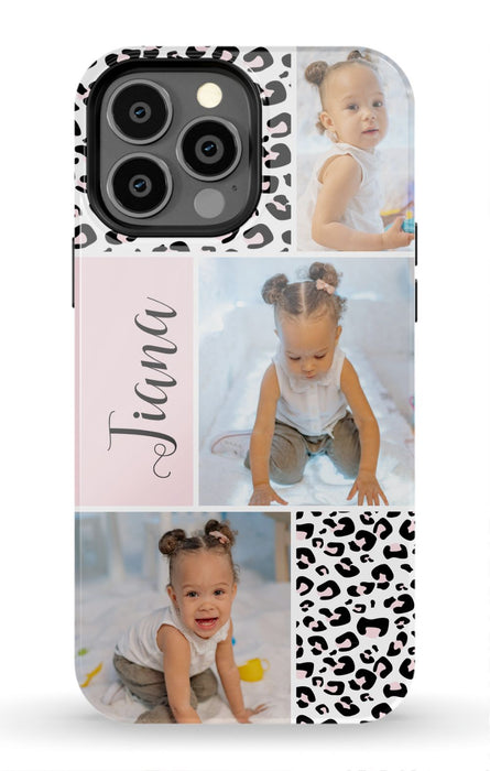 Leopard Photo Collage iPhone Case