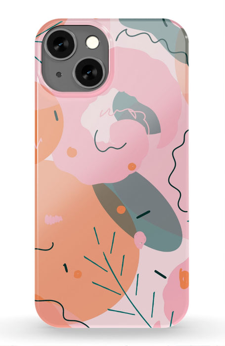 Peach Abstract iPhone Case
