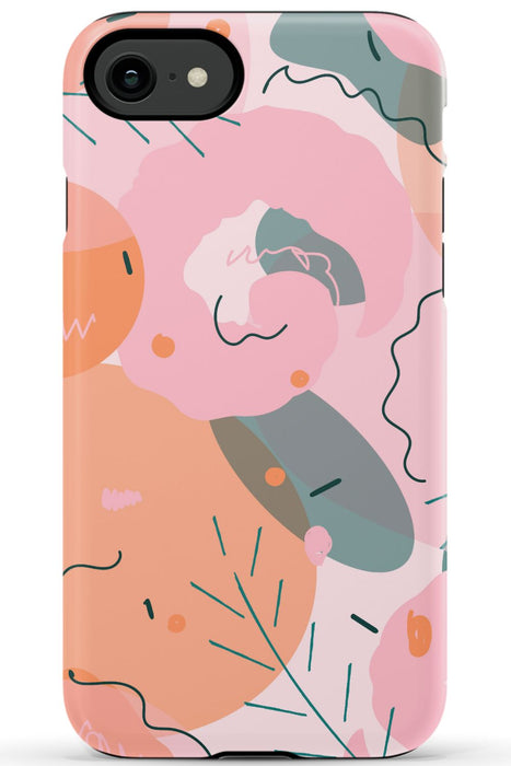 Peach Abstract iPhone Case