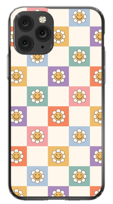 Retro Smiley Checkerboard Phone Case