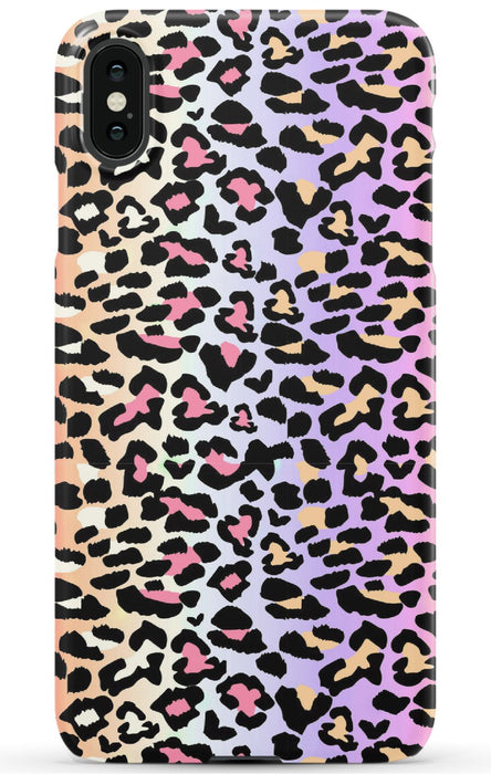 Rainbow Ombre Leopard iPhone Case