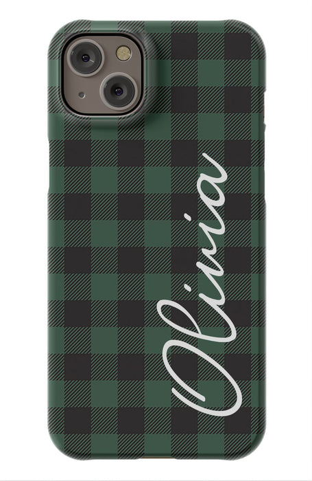 Green Buffalo Plaid iPhone Case