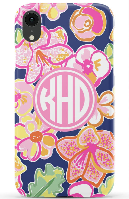Preppy Floral Monogram Phone Case