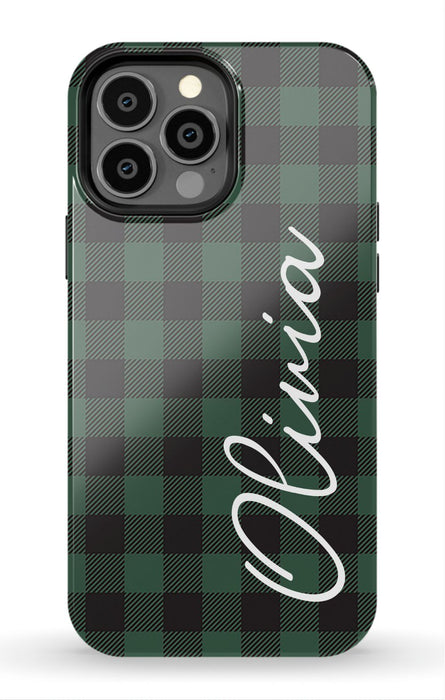 Green Buffalo Plaid iPhone Case