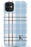 Blue Plaid Initial iPhone Case
