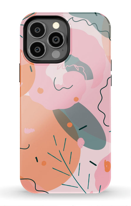Peach Abstract iPhone Case