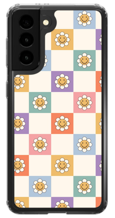 Retro Smiley Checkerboard Phone Case