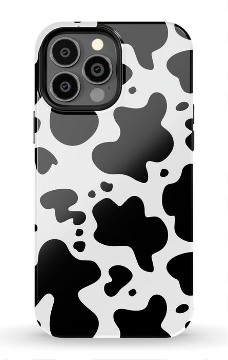 Black Cow Print iPhone Case