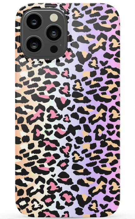 Rainbow Ombre Leopard iPhone Case