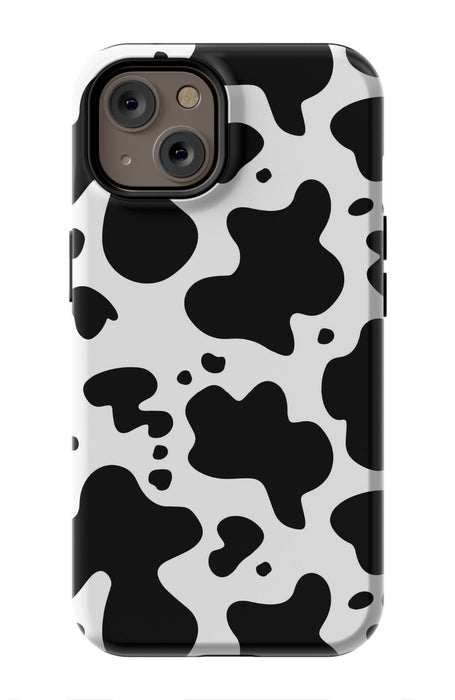 Black Cow Print iPhone Case