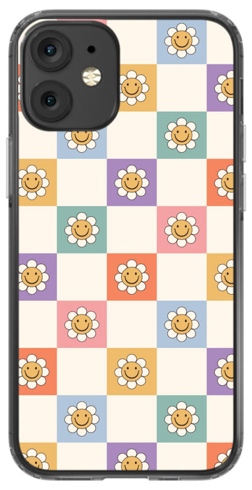 Retro Smiley Checkerboard Phone Case